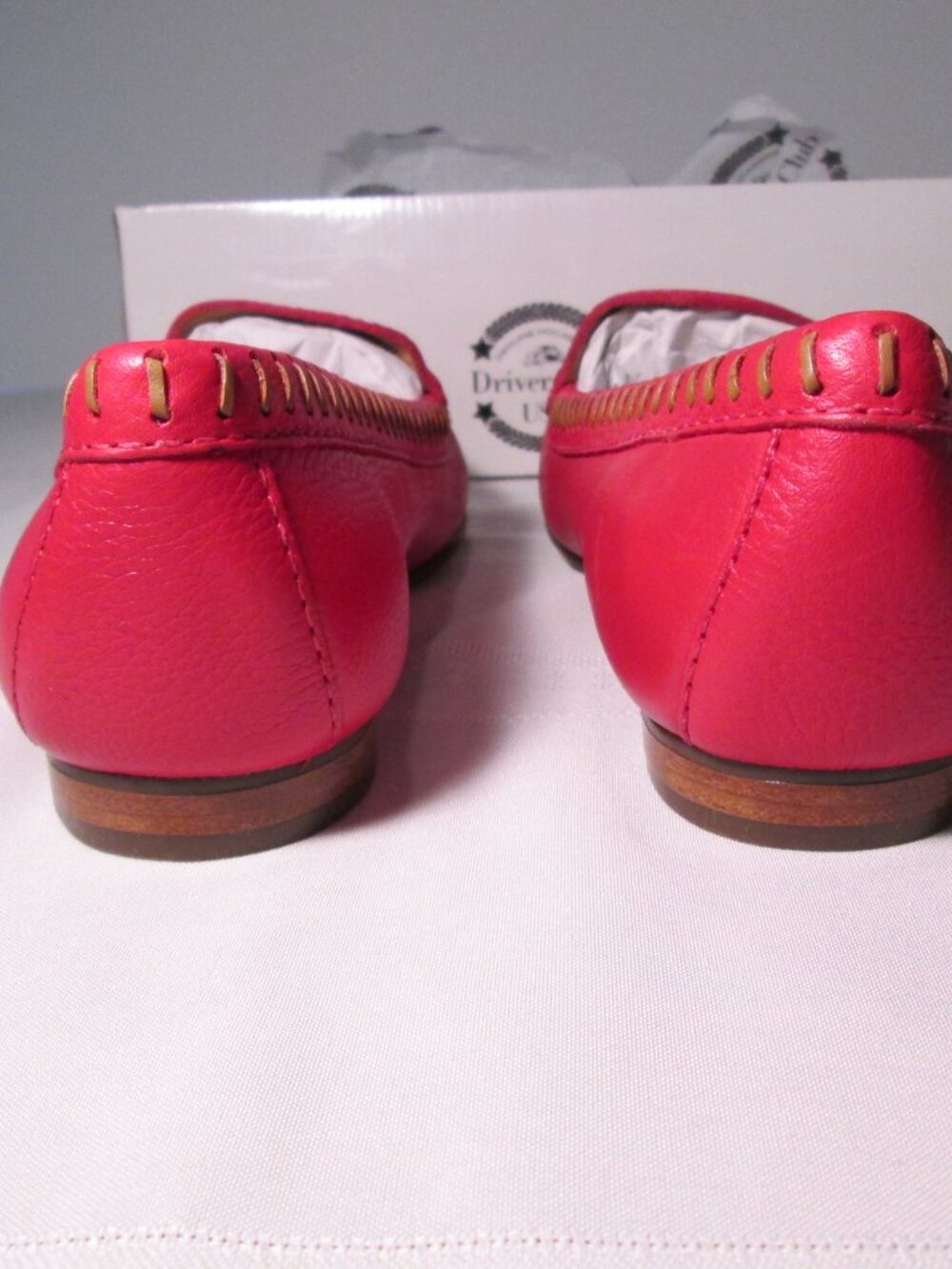 Driver Club USA Leather Made in Brazil Maple Ave Loafer, Red Grainy Sz 11 NWT - Picture 7 of 11